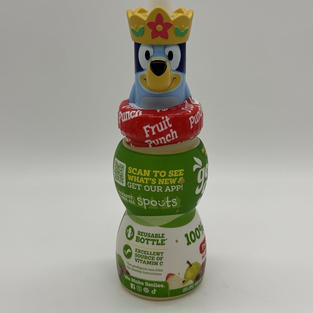 NEW Good 2 Grow Juice Topper - Disney - Bluey With Crown Super Rare None Listed